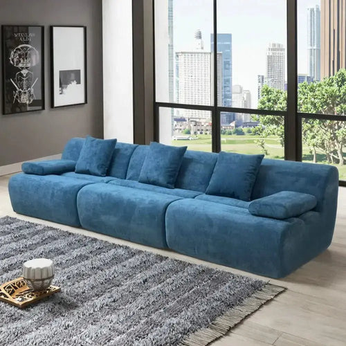 3 - Seater Fabric Sofa | Stain - Resistant & Easy Clean | Free Delivery Australia - Wide | 3 - Year Warranty - 路卡萨家具工厂