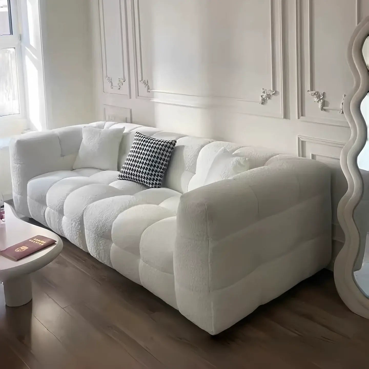 Cream Marshmallow Sofa | French Minimalist Style | Full Foam | Free Delivery Australia - Wide | 3 - Year Warranty - 路卡萨家具工厂