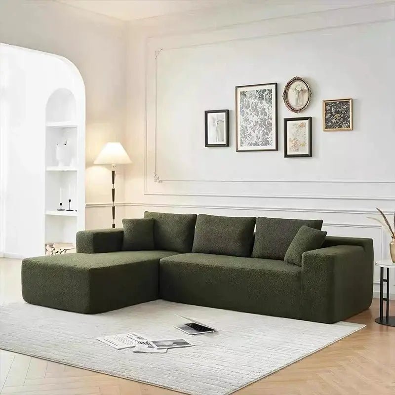 Retro 3 - Seater Chaise Lounge Sofa | Full Foam | Vacuum Compressed | Free Delivery Australia - Wide | 3 - Year Warranty - 路卡萨家具工厂