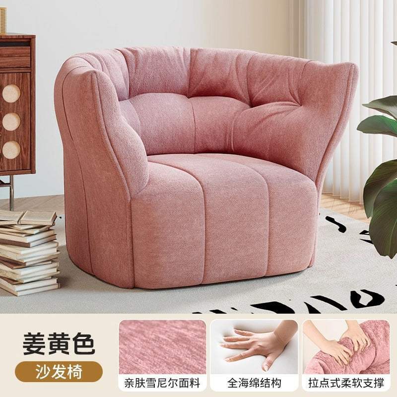 Retro Single Sofa Chair | Mid - Century Style | Fabric Upholstery | Free Delivery Australia - Wide | 3 - Year Warranty - 路卡萨家具工厂