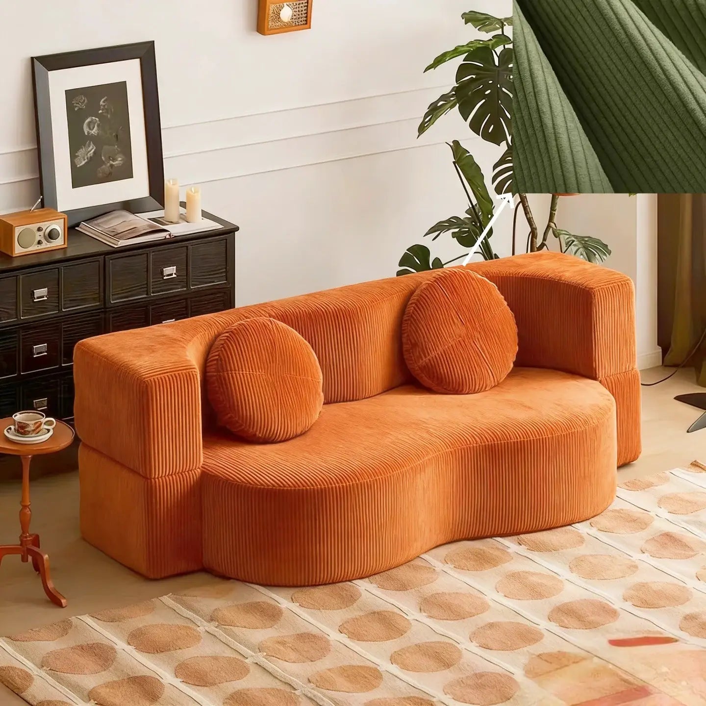 Vintage Fabric Sofa Bed | Foldable Dual - Use | Washable 2 - 3 Seater | Free Delivery Australia - Wide | 3 - Year Warranty - 路卡萨家具工厂