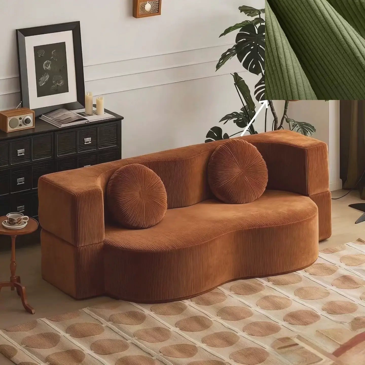 Vintage Fabric Sofa Bed | Foldable Dual - Use | Washable 2 - 3 Seater | Free Delivery Australia - Wide | 3 - Year Warranty - 路卡萨家具工厂