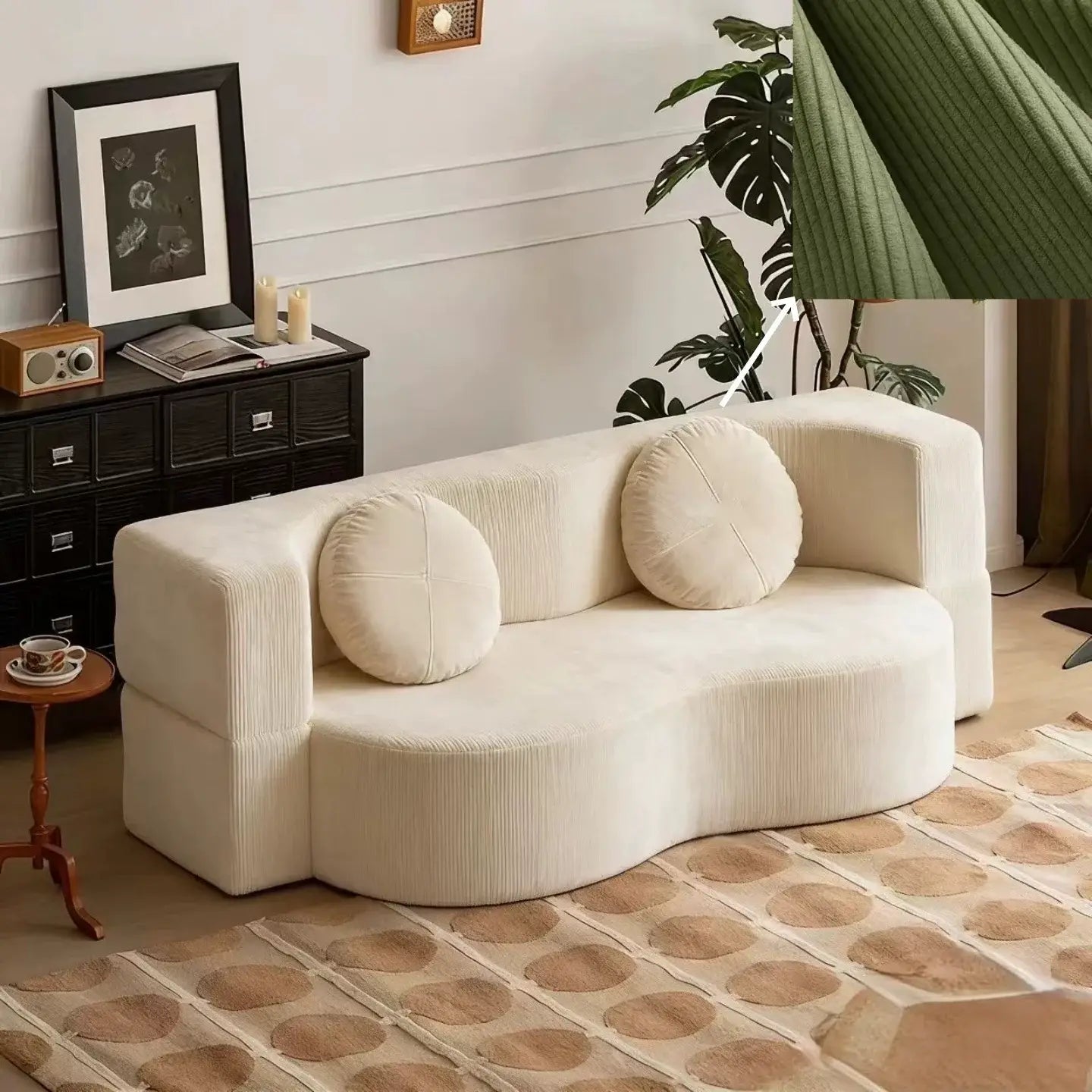 Vintage Fabric Sofa Bed | Foldable Dual - Use | Washable 2 - 3 Seater | Free Delivery Australia - Wide | 3 - Year Warranty - 路卡萨家具工厂